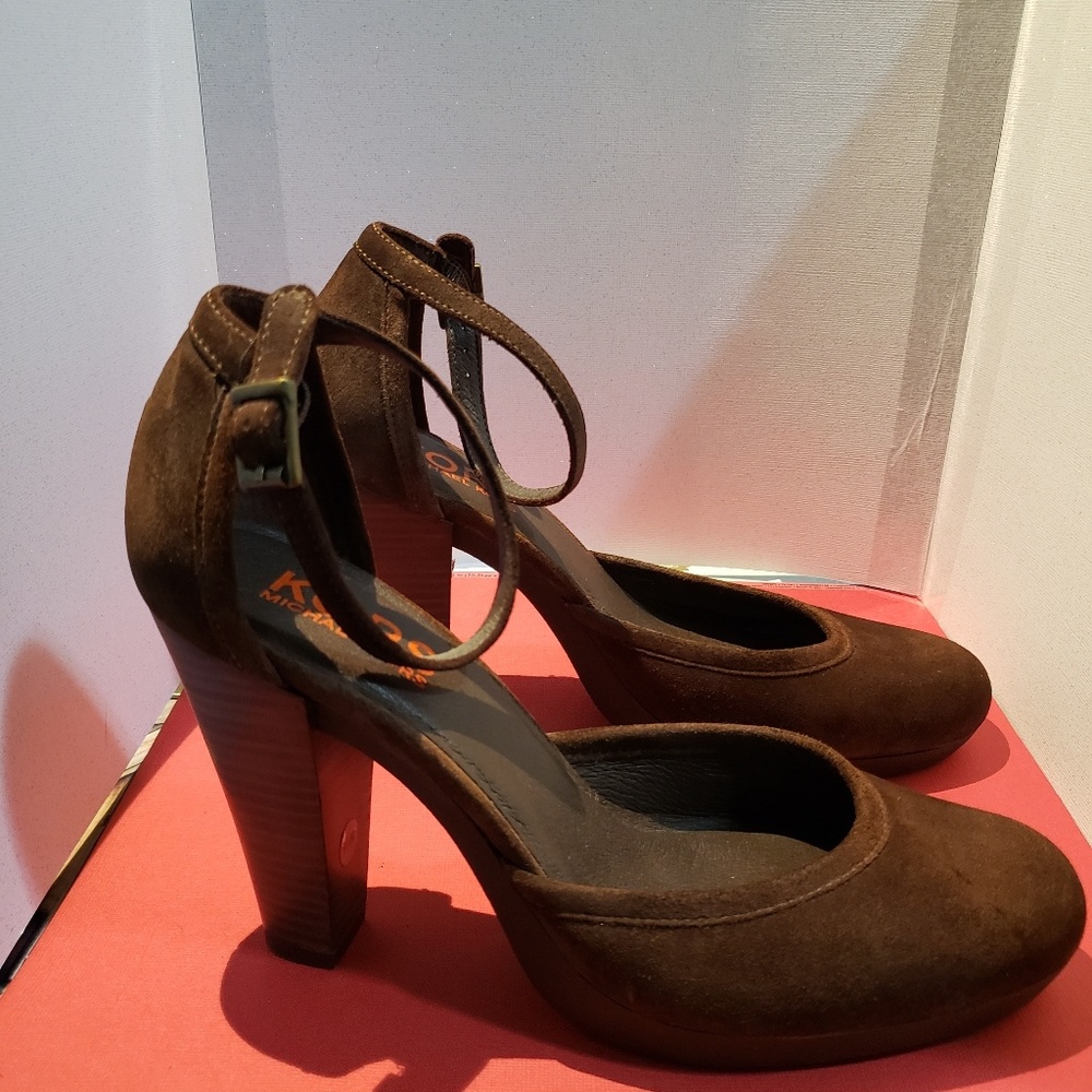 Michael Kors brown suede mary janes